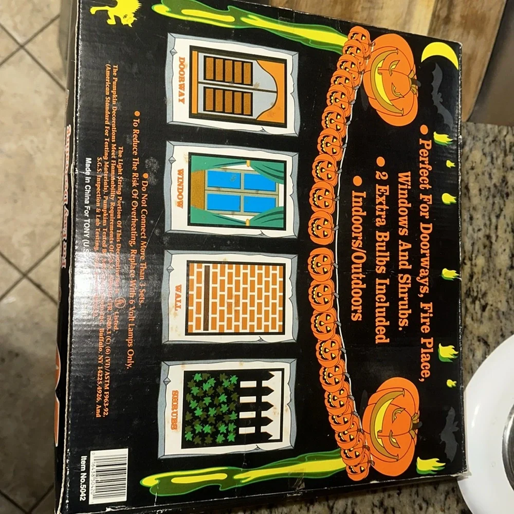 20 Vintage Electrified Terrified‎ Blinking Halloween Lights
